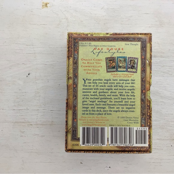Healing With The Angels Guidebook & 44 Deck Oracle Cards by Doreen Virtue Tarot - Picture 2 of 4